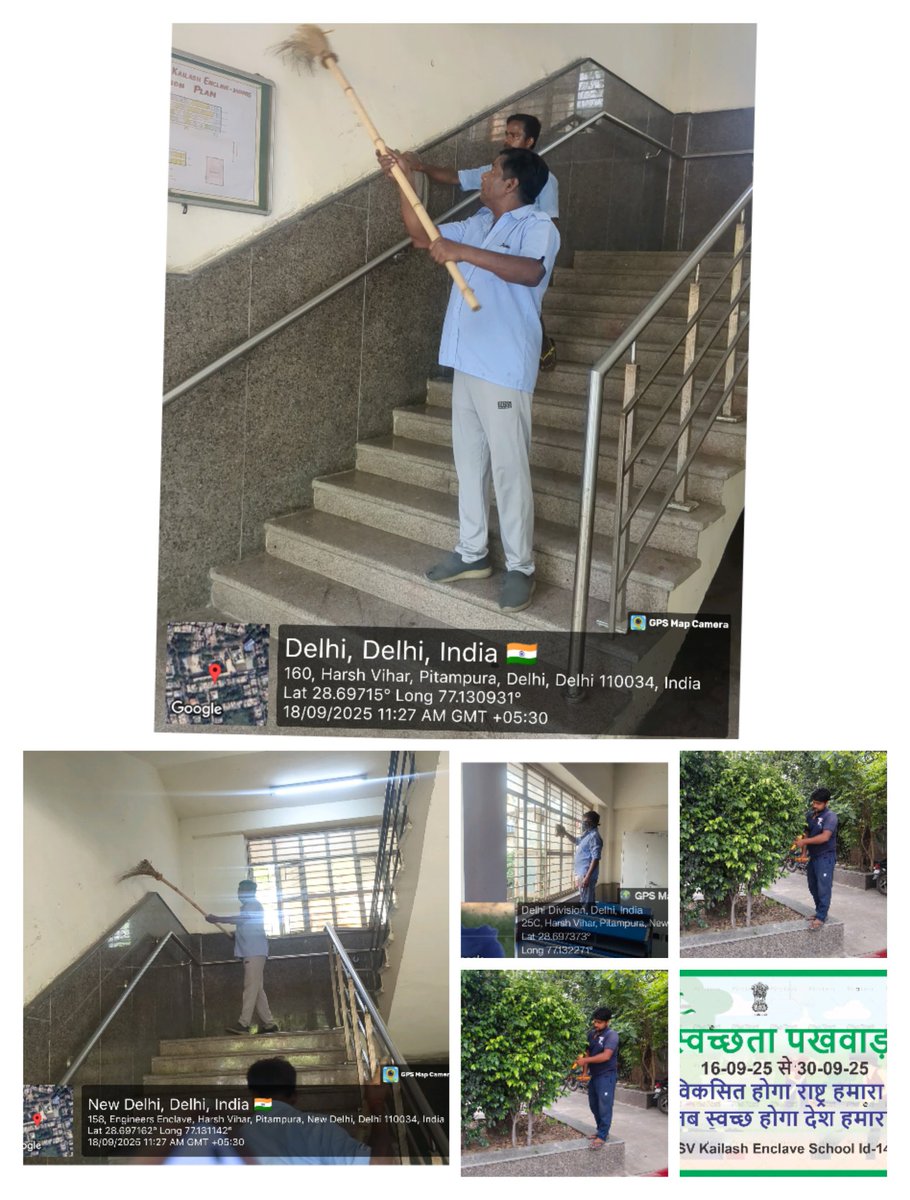 SV_KailashEnclave1411005(NSS & other activities) (@svkailashencla1) on Twitter photo Day 3 #SwachhtaPakhwada "Extensive cleanliness, clearing bushes and Making of our school swachhta banner...were the main
highlights of today's activities..
<a href="/SVKailashEncla1/">SV_KailashEnclave1411005(NSS & other activities)</a>
<a href="/Dir_Education/">DIRECTORATE OF EDUCATION Delhi</a>
<a href="/ashishsood_bjp/">Ashish Sood</a>
<a href="/CMODelhi/">CMO Delhi</a>
<a href="/gupta_rekha/">Rekha Gupta</a>
<a href="/narendramodi/">Narendra Modi</a> Day 3 #SwachhtaPakhwada "Extensive cleanliness, clearing bushes and Making of our school swachhta banner...were the main
highlights of today's activities..
<a href="/SVKailashEncla1/">SV_KailashEnclave1411005(NSS & other activities)</a>
<a href="/Dir_Education/">DIRECTORATE OF EDUCATION Delhi</a>
<a href="/ashishsood_bjp/">Ashish Sood</a>
<a href="/CMODelhi/">CMO Delhi</a>
<a href="/gupta_rekha/">Rekha Gupta</a>
<a href="/narendramodi/">Narendra Modi</a>