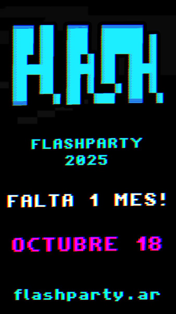 FlashpartyOK (@flashpartyok) on Twitter photo Falta 1 mes para la #demoparty Flashparty 2025!
#chiptune #textart #pixelart #voxelart #animacion #demo #intro
#arcades clasicos de parte del Club Argentino de Arcades, #videojuegos en el Club 404 y vamos a festejar el aniversario de la <a href="/revista_replay/">Revista REPLAY</a> !
flashparty.ar Falta 1 mes para la #demoparty Flashparty 2025!
#chiptune #textart #pixelart #voxelart #animacion #demo #intro
#arcades clasicos de parte del Club Argentino de Arcades, #videojuegos en el Club 404 y vamos a festejar el aniversario de la <a href="/revista_replay/">Revista REPLAY</a> !
flashparty.ar