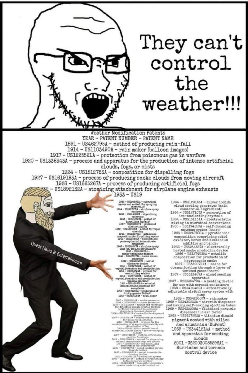You say they don't control the weather? 
Here are 100 patents they filed to do exactly that.