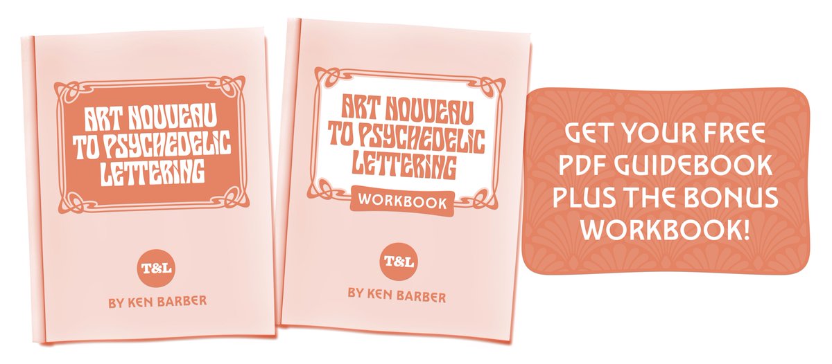 Join me on Saturday, September 20 for my all new online workshop, Art Nouveau to Psychedelic Lettering. The 40-page PDF guidebook is free when you sign up. eventbrite.com/e/art-nouveau-…

BTW: If you can't make it to the live session, we will send you the recording!