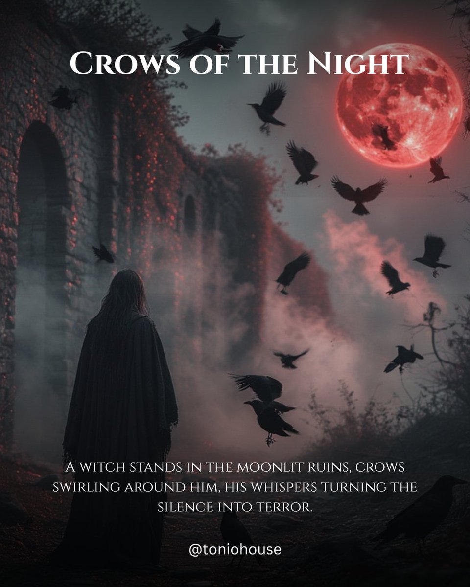 TheMage428's tweet image. Crows of the Night..
Among ruins under the blood moon, his whispers summon crows, turning silence into terror.
@toniohouse

#gothicwitch #bloodmoon #crowmagic #darkarts #eeriefantasy #toniohouse