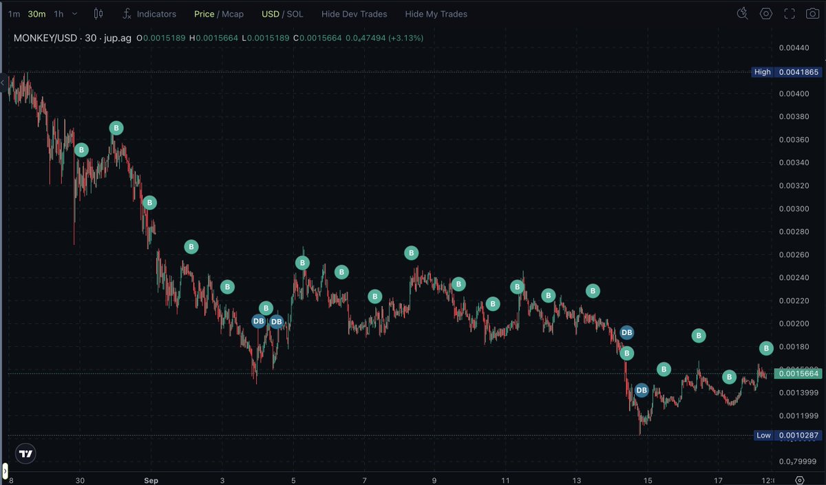 Day 20 of DCA'ing my daily 5 SOL into $MONKEY