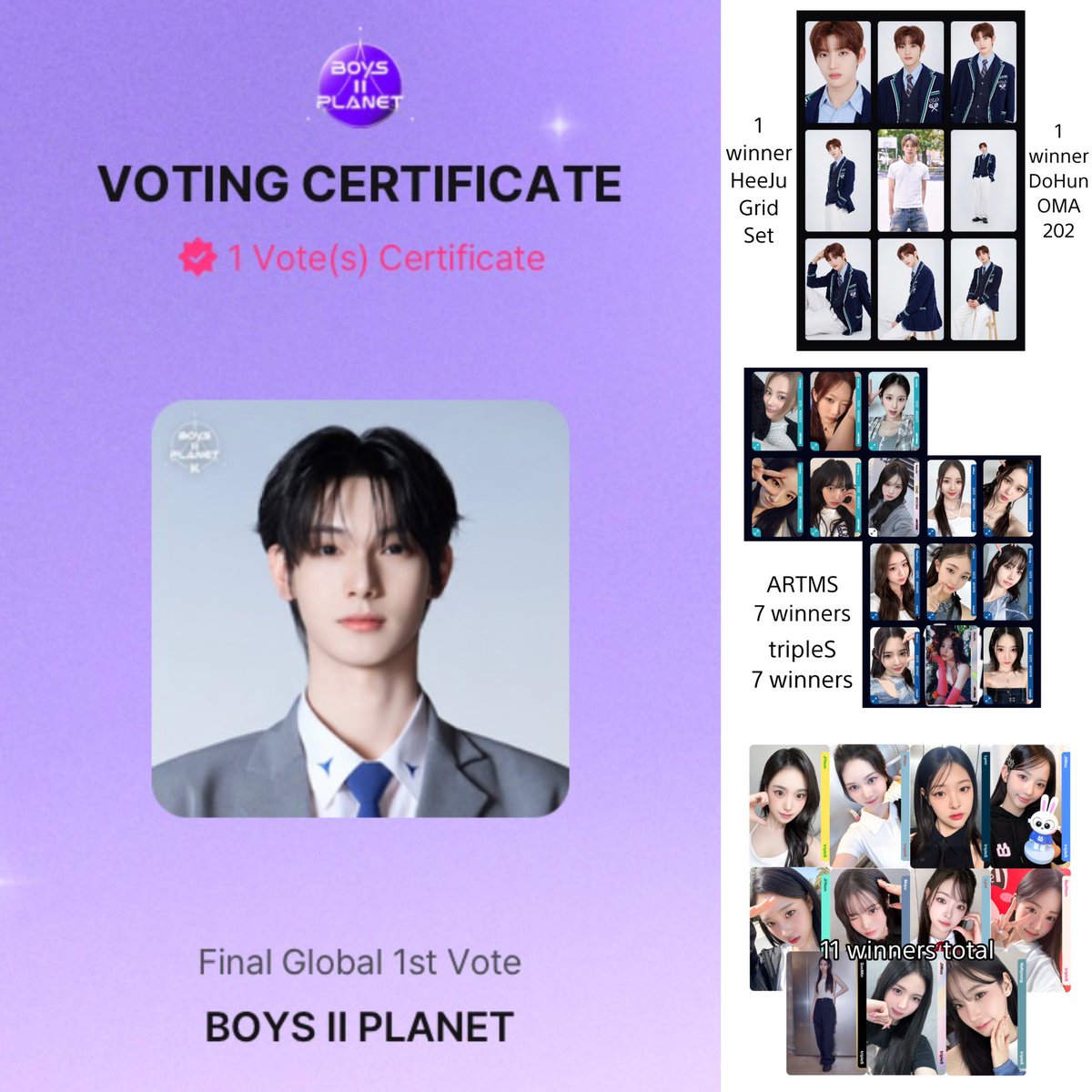 COSMO Objekt Give Away 🎁

1️⃣ Like &amp; RT
2️⃣ Vote ONLY for Chuei Liyu (최립우) Boys II Planet on Mnet Plus app
3️⃣ Comment id + proof
1 Korea vote = 3 entries
1 Global vote = 1 entry

Total 27 winners 🎉

#베스트초이스_최립우 
#BestChoice_CHUEILIYU