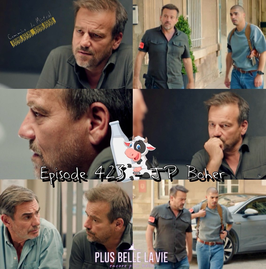 CommicoMistral's tweet photo. #pblv #episode423  JP est chargé d’interroger Boilleau mais bien vite il comprend qu’il n’est pas le meurtrier d’Ines et qu’il cherche à couvrir quelqu’un … 🤯 #plusbellelavie #JPBoher https://t.co/kU4gyPACUo