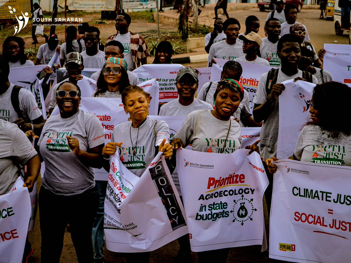 southsaharan's tweet photo. ๐#Enugu walked for the planet!
As part of the Global Week of Climate Action, we rallied to demand #ClimateJustice. The crisis is real, the time is NOW.
With @ActionAidNG under the SPA II Project, SSDO is standing for people & planet๐โ๐พ
#ActOnClimate #Youth4GreenEco #SPAII https://t.co/zTPjnNNyp8
