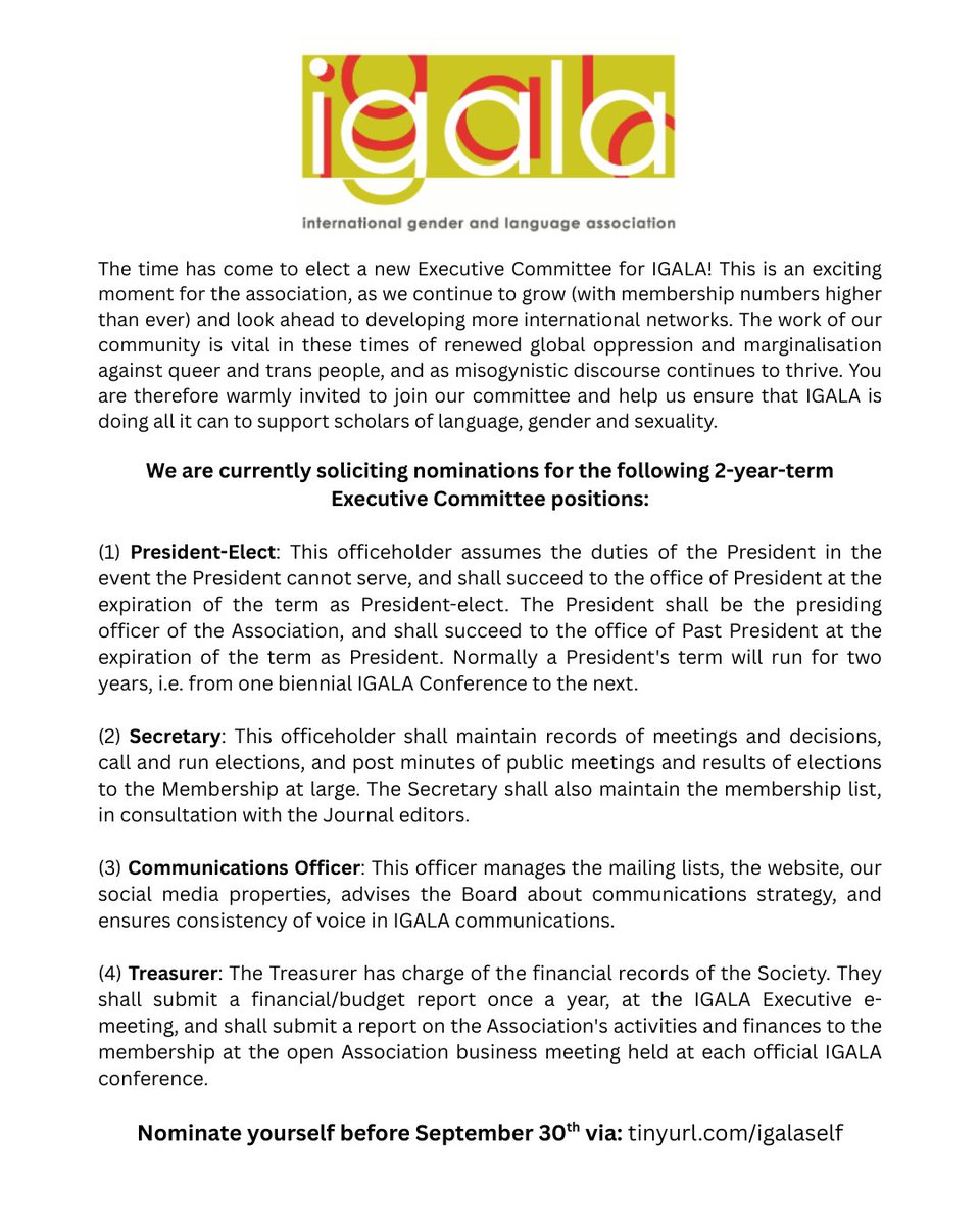 IGALA: International Gender & Language Association tweet media