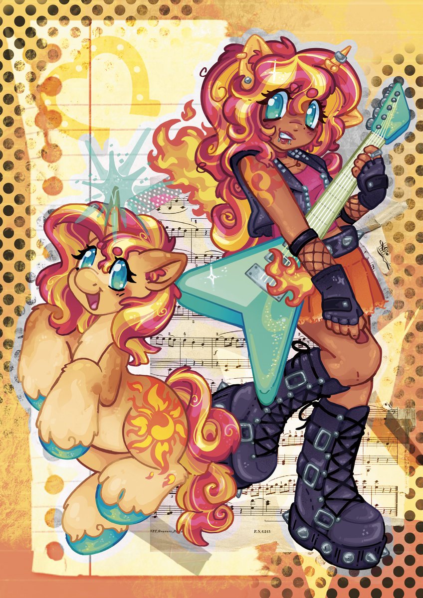 Sunset Shimmer print &gt;:333 I’ll be selling this at UkPonycon &gt;:333