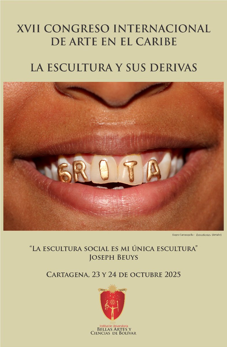 ✨ Cartagena será sede del XVII Congreso Internacional de Arte en el Caribe.
📅 23 y 24 de octubre de 2025
📍 <a href="/UnibacBolivar/">Unibac</a> , IES afiliada a la #REDTTU