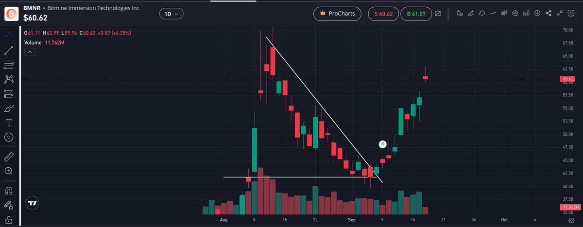 🚨BMNR up 40% since breakout ↗️
Much higher...