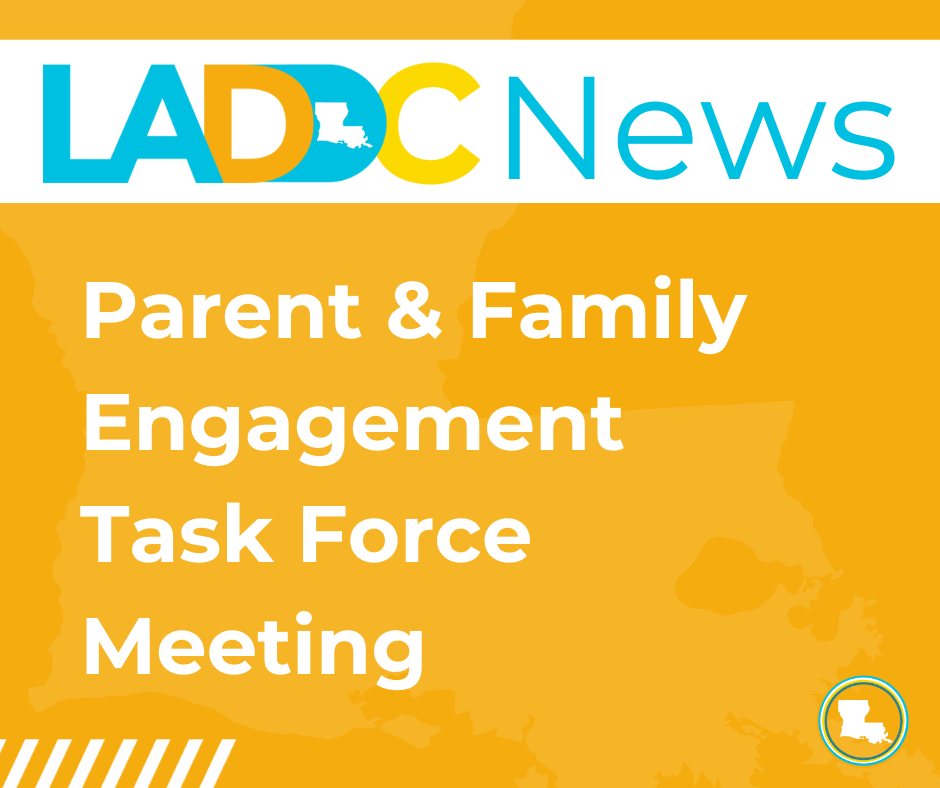 📢 The Parent &amp; Family Engagement Task Force &amp; LDOE will meet Tues, Sept 23 at 9AM (Claiborne Bldg, Baton Rouge). Livestream available. Share your input on how schools can better engage families of students w/ disabilities. Info: bit.ly/4gqrkmS