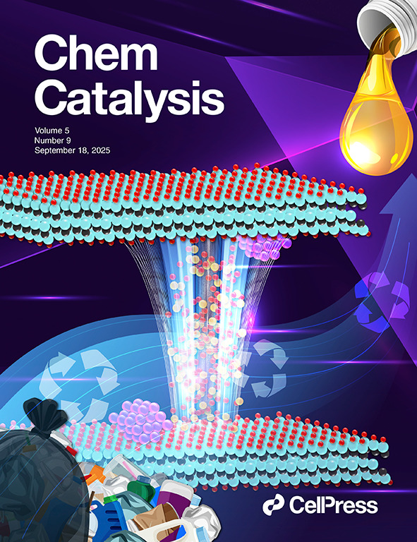 🎉 Cover Feature Alert: The coverart illustrates a pillared MXene with mesoporosity supporting ruthenium catalysts for the hydrogenolysis of polyethylene into liquid fuels with high activity and selectivity. Read the article at: cell.com/chem-catalysis…