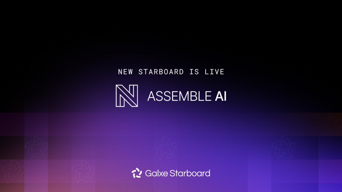 Galxe's tweet image. New Starboard is Live 🌠 @Assemble_io

AI-Powered crypto news on Base (98% global coverage). Read news &amp;amp; earn $ASM with breaking alerts + AI analysis &amp;amp; market summary. The top 200 creators will share $100,000 in $ASM 

Build your Aura: g.xyz/assemble-starb…
