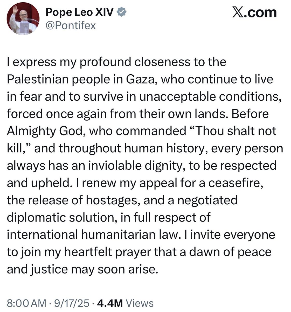 The pope misquoting the bible was not on my bingo card