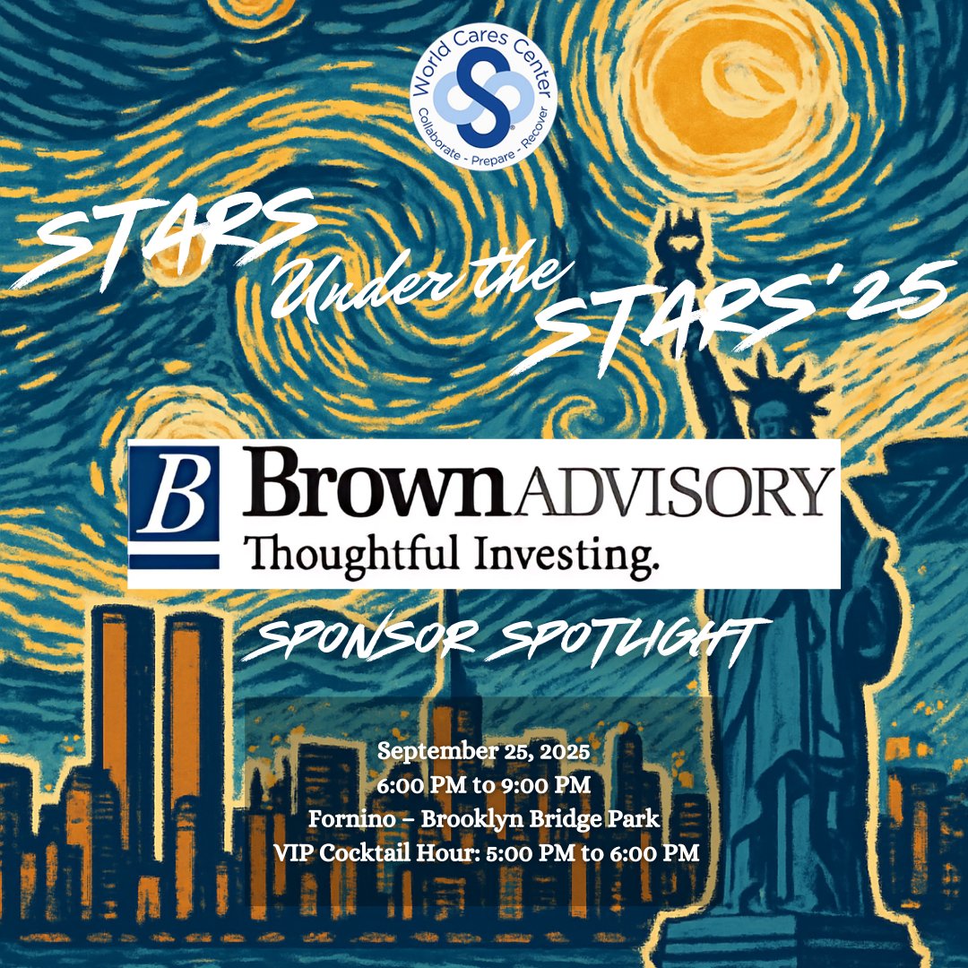 Join us for Stars Under the Stars! Thanks to Brown Advisory for supporting our mission to build resilient communities. Individual tickets &amp; corporate sponsorships available! Learn more: worldcares.org/2025-celebrate…