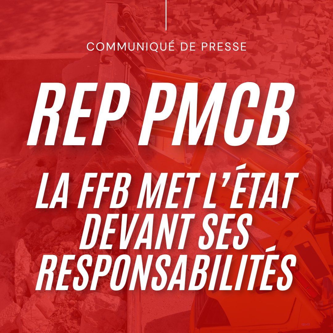 🚨 [COMMUNIQUÉ] REP PMCB : la FFB met l’État devant ses responsabilités.

Face à une situation devenue intenable pour les #artisans et #entrepreneurs du #bâtiment, la FFB engage un recours contentieux et met l’État devant ses responsabilités concernant le dispositif de la #REP