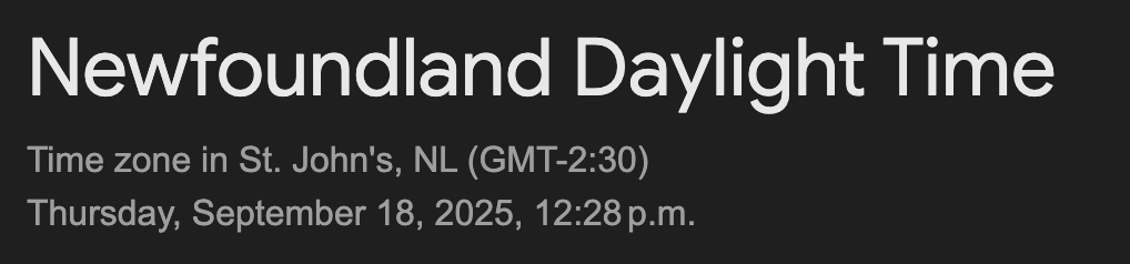 Zasmin2014's tweet photo. We have the half hour time zone in Canada. Watch CBC as a kid a TV show was 8pm and 8:30 in Newfoundland @adamcarolla @AdamCarollaShow @DawsAngeles https://t.co/IsTCWkaal6