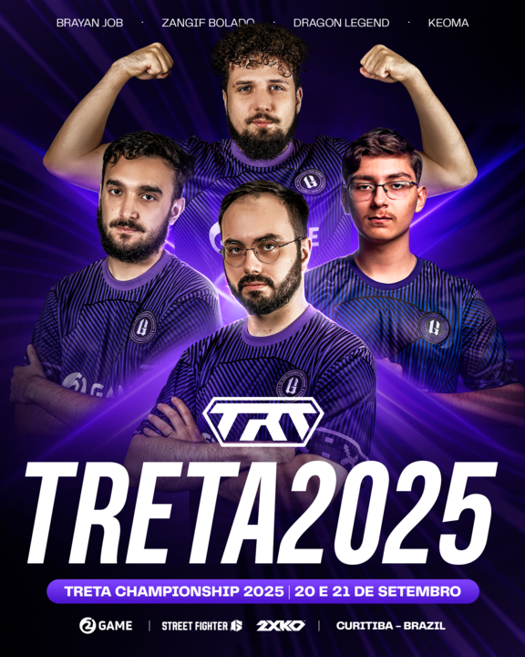Desde 2009, o <a href="/TRTChamp/">TRETA CHAMPIONSHIP</a> é mais que um torneio é uma tradição da FGC brasileira. 🎮🔥

Agora é a vez da 2GAME escrever seu capítulo nessa história.

Nos vemos em Curitiba! 🇧🇷❤️

#TretaChampionship #Vamo2GAME