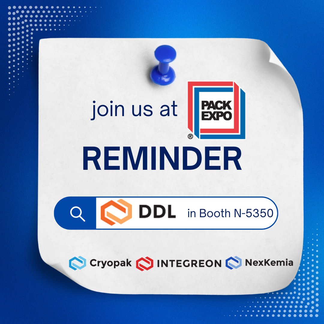 We are Vegas-bound for PACK EXPO 2025!

Catch us &amp; our Integreon Global crew at Booth #N-5350:
* NexKemia – EPS tech
* Cryopak – Cold chain + monitoring
📍 Las Vegas | Sept 29–Oct 1
Your packaging is a safe bet with us. 

#PACKEXPO #DDLInc #Cryopak #Nexkemia #IntegreonGlobal