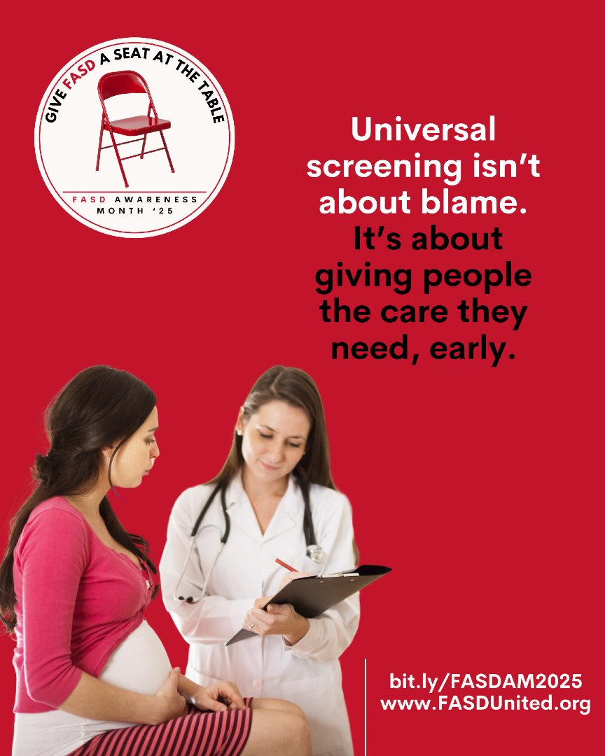 CreatingaFamily's tweet image. MT @FASDUnited: This #FASDAwarenessMonth, let’s talk early intervention. 🩺 Universal screening isn’t about blame—it’s about giving people the care they need, early. Together, we can improve outcomes for individuals &amp;amp; families. #FASDUnited ...