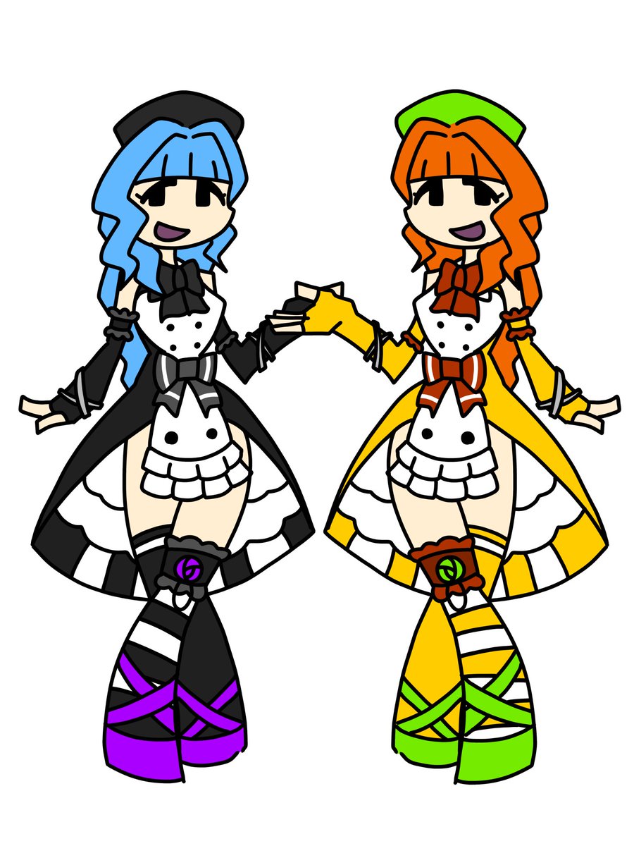 書いてみたワ
左右反転で2人作れるのありがたいンゴ