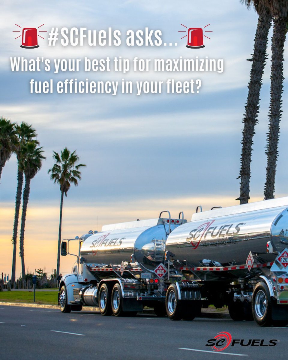 #SCFuels Asks... What's your best tip for maximizing fuel efficiency in your fleet? 🤔❓

#scfuels #trucking #truckdriving #trucker #truckdriver #fuelservices #fuelingbusiness #fuelingnetwork