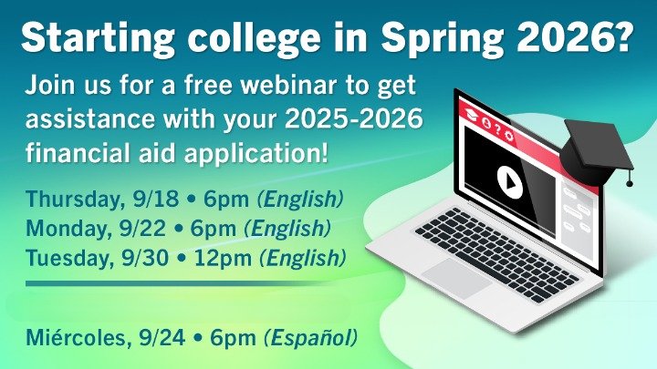 Will you be starting college in Spring 2026? If so, join HESAA for a free webinar this month on how to complete the #FAFSA so you can be considered for State financial aid. Just click here when it's time to join: zoomgov.com/j/16191472863?…