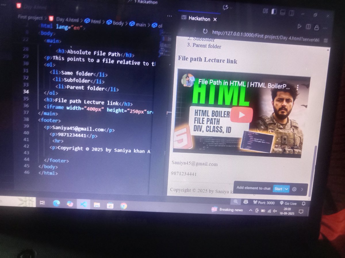Snycoder_x's tweet image. I’m thrilled to share that I participated in my first hackathon, where I successfully completed my entire project using HTML. I’m truly grateful to Rohit Negi Bhaiya for giving me this amazing opportunity to prove myself!
#hackathon #development #html #coderarmy #100DaysOfCode