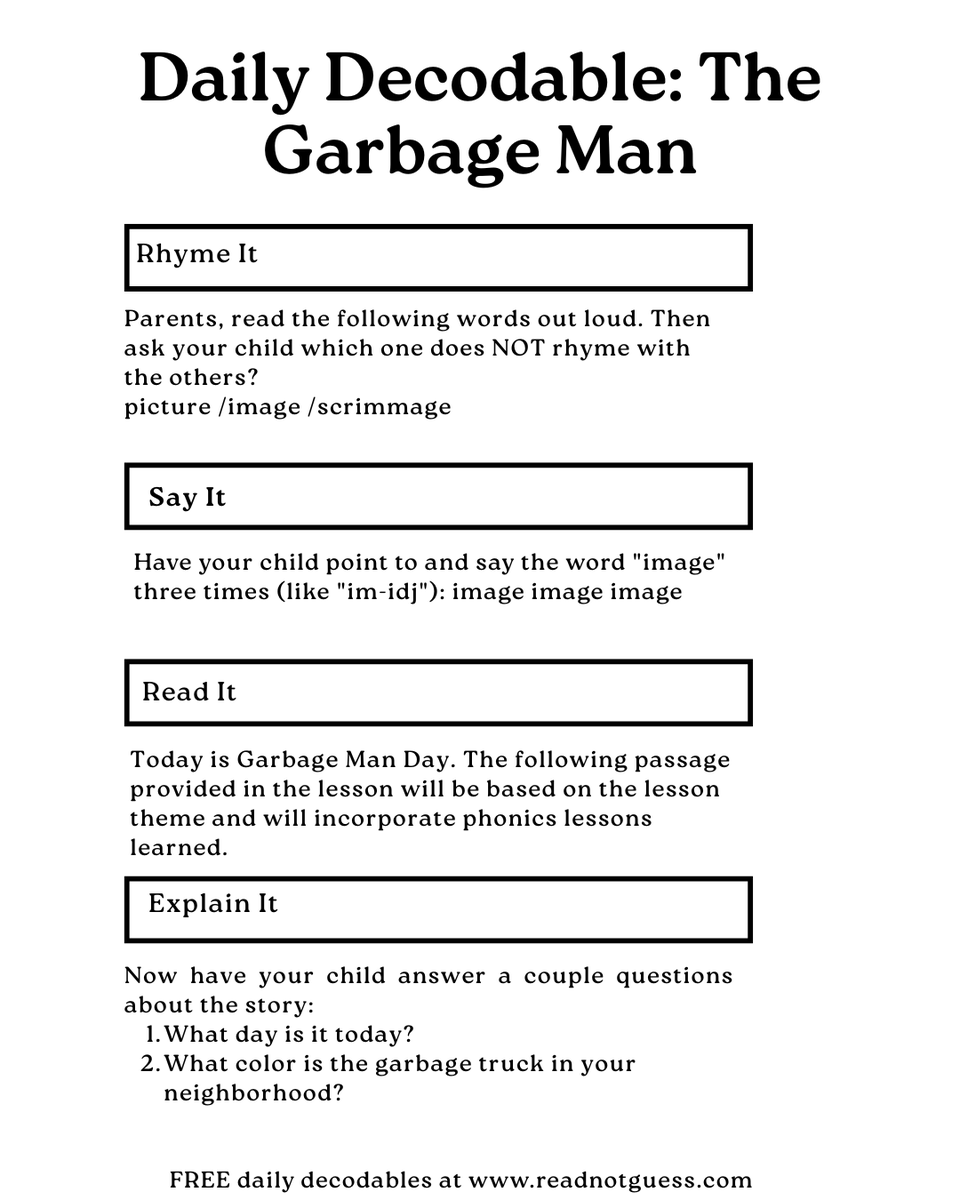 ReadNotGuess's tweet image. What do Read Not Guess daily decodables look like?
#ReadNotGuess #ReadingProgram