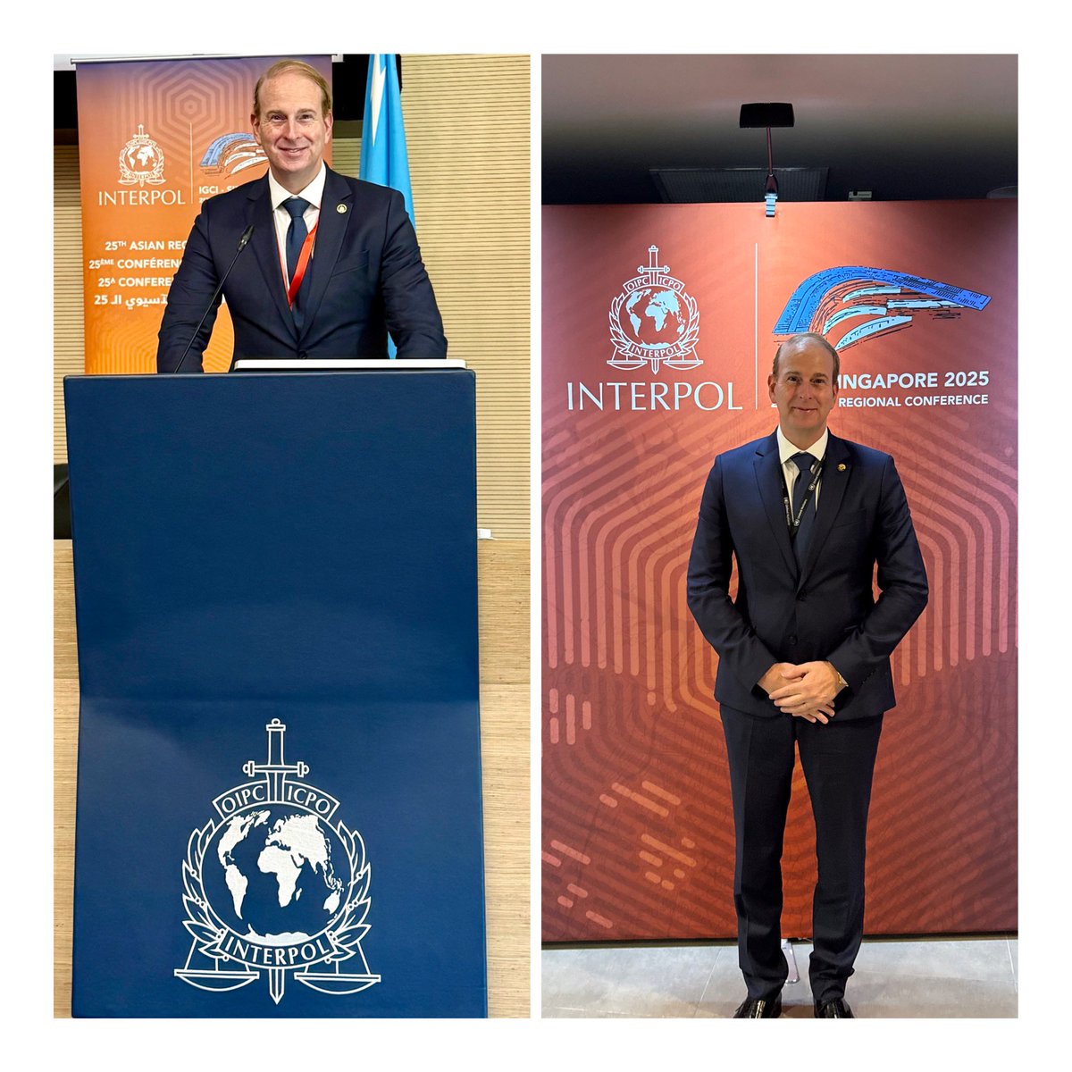 🌏 Interpol Asian Regional Conference – Singapore

I am truly amazed by the unity and commitment of Interpol member states. Together, we stand stronger against the gravest threats of our time — from transnational crime and human trafficking, to the rise of cyber crimes.

The