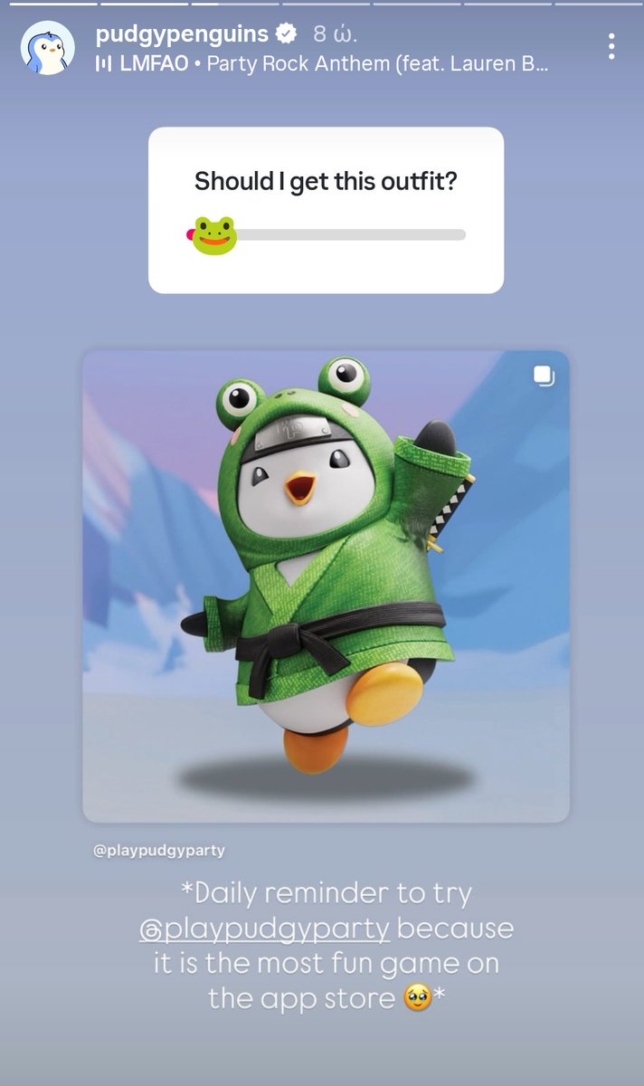 Bellerophontis2's tweet photo. @PlayPudgyParty I'm choosing Taper Frog 🐸 for this week https://t.co/tcMwjeGaSF