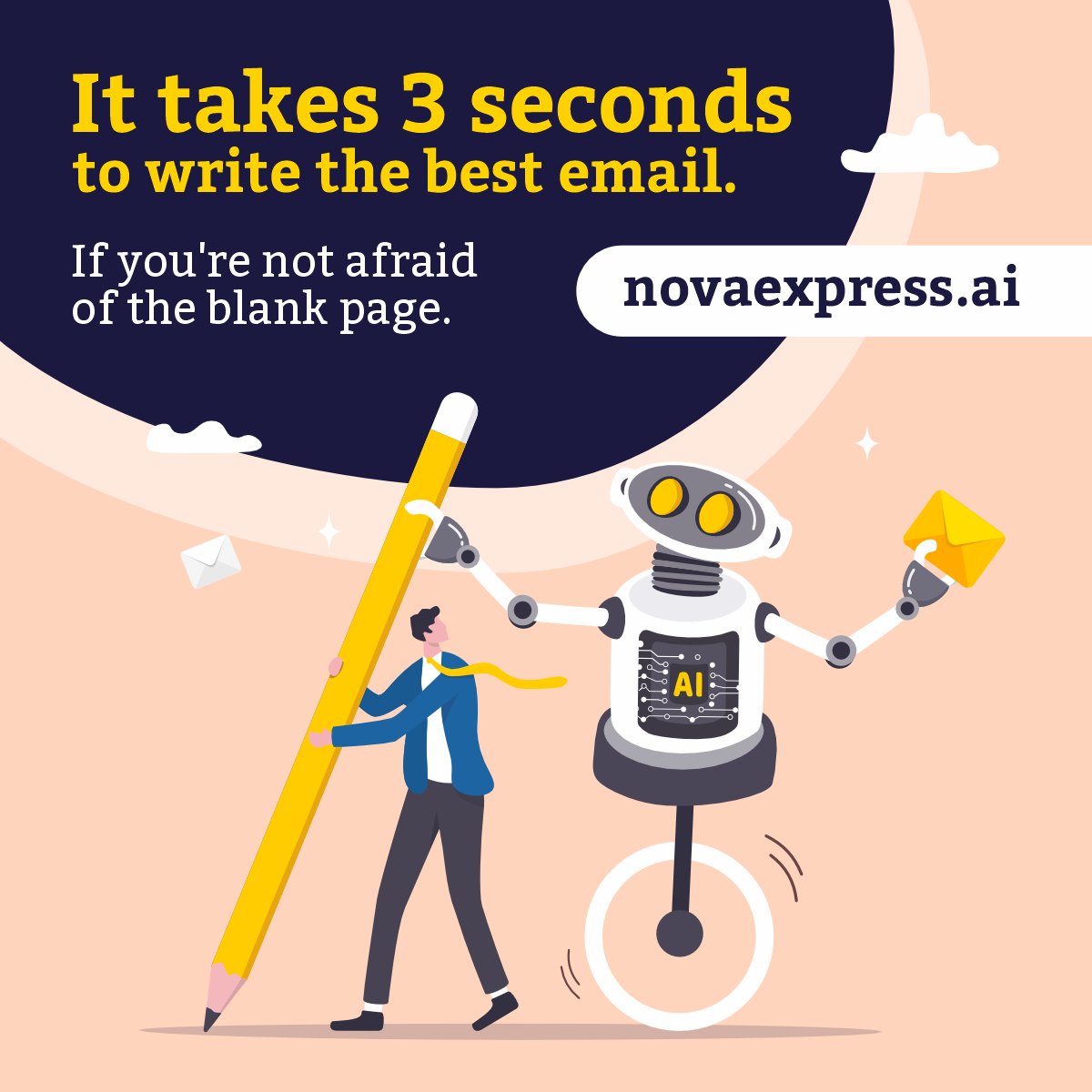 novaexpress_ai's tweet image. Ready to launch emails that write themselves?

Nova Express has an AI copywriter for instant subject lines, emails, and CTAs, saving you time and keeping your brand strong. See the magic: bit.ly/41yLPHO

#NovaExpress #EmailMarketing #AICopywriting