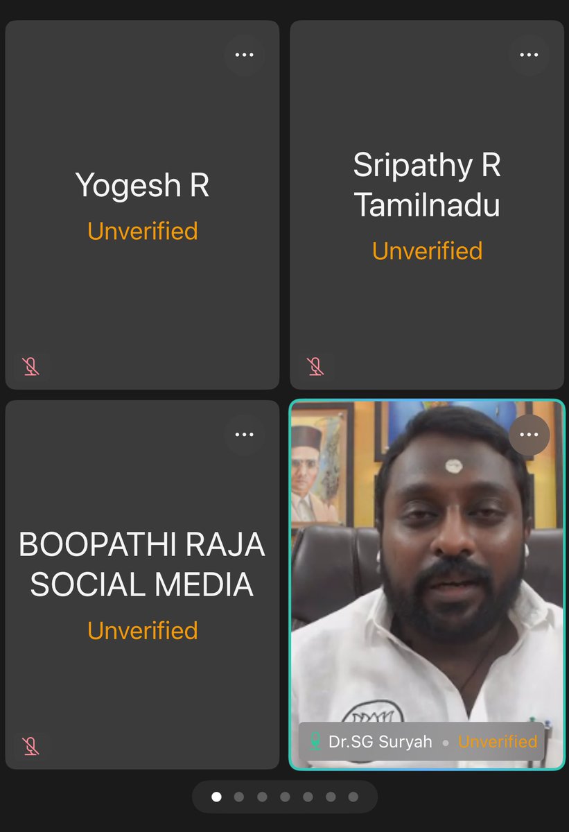 TheYogeshR's tweet image. Attended the first State @BJYMinTN Meeting on #Webex today led by Youth Wing State President @SuryahSG !

Intro Session of the New Team, followed by discussions on the arrangements of the upcoming Grand Marathon Event #NaMoYuvaRun 🏃‍♂️🇮🇳