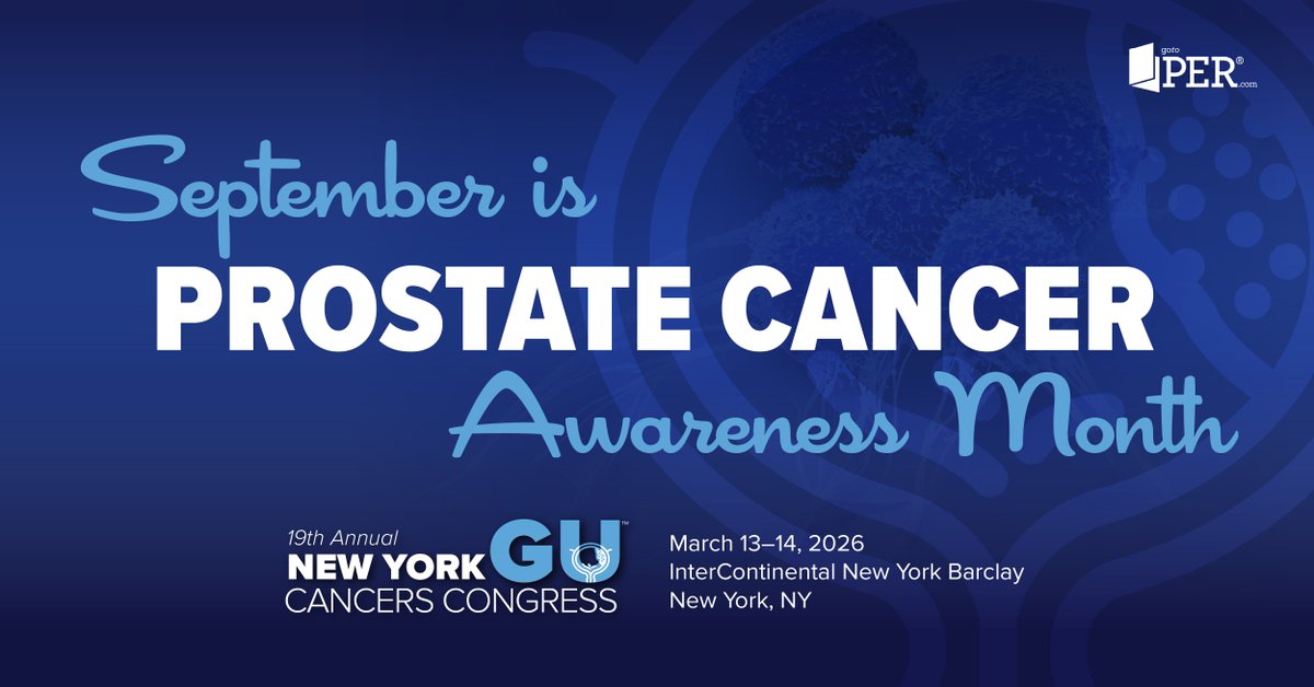 gotoPER's tweet image. 💙 September is Prostate Cancer Awareness Month! 
 Join GU experts at the 19th Annual NY GU Cancers Congress™ 

 📅 March 13–14, 2026 | NYC 

 👉 Reserve your spot: hubs.li/Q03K1JvL0 

 #ProstateCancerAwareness #NYGU2026