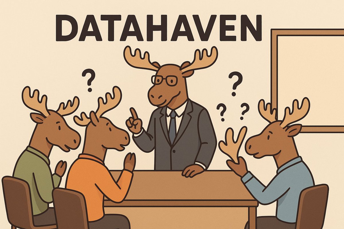 Would you like to chat with the <a href="/DataHaven_xyz/">DataHaven 🫎</a> team?

If so, you will have the opportunity to do so this Friday, 19 September 2025, at 8 p.m.

A new member has joined the community with the role of Community Moose, so we will be listening to him. You will also be able to ask your