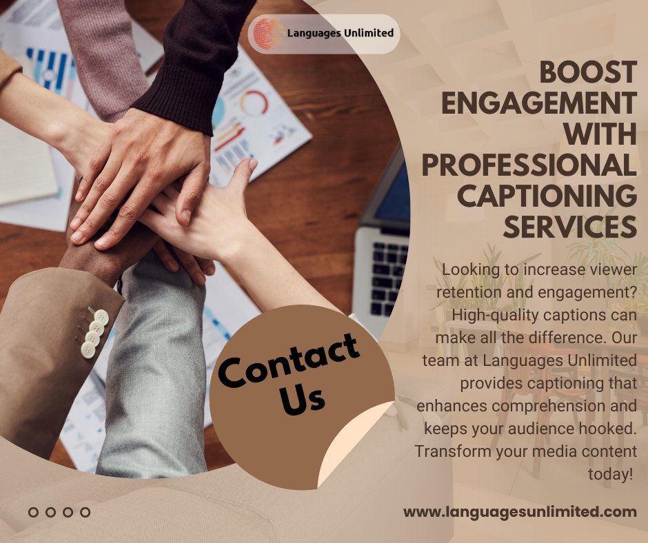 languagesUS's tweet image. Say it with style! Our captioning services make every word count — from films to webinars, we’ve got you covered. 🎧🖥️ #CaptioningMadeEasy #LanguagesUnlimited #InclusiveContent #SubtitlesForAll