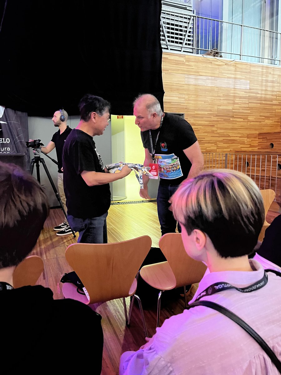 palladius's tweet image. This is the magic moment where I&apos;ve asked @yukihiro_matz to join us in #Rubycon2026 !! #ruby #rubycon #AleaIactaREST