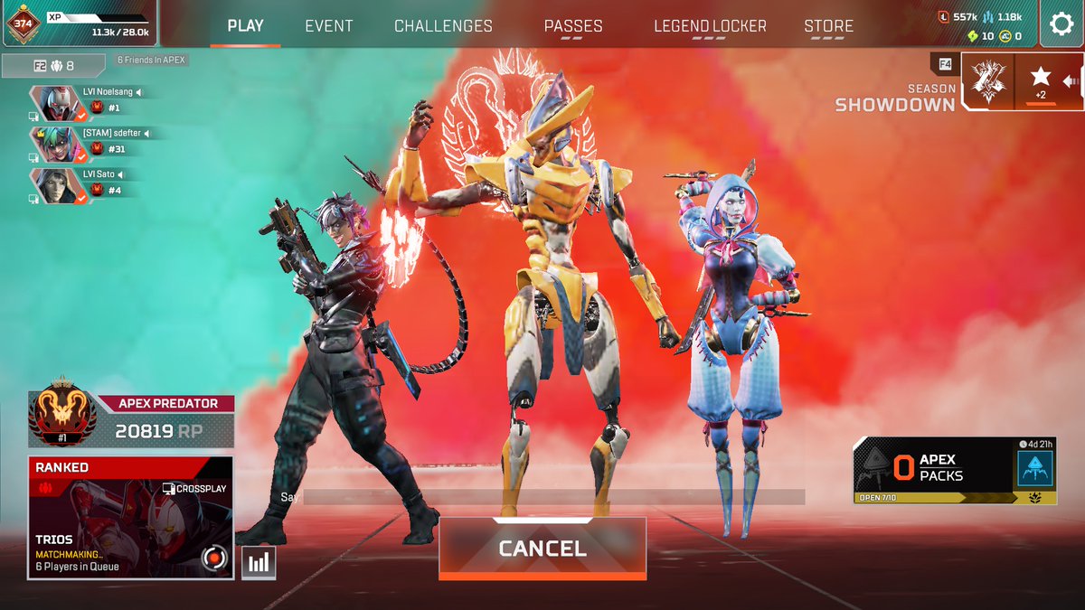 TOP #1 Let's go
<a href="/PlayApexEsports/">Apex Legends Esports</a>  <a href="/PlayApex/">Apex Legends</a>