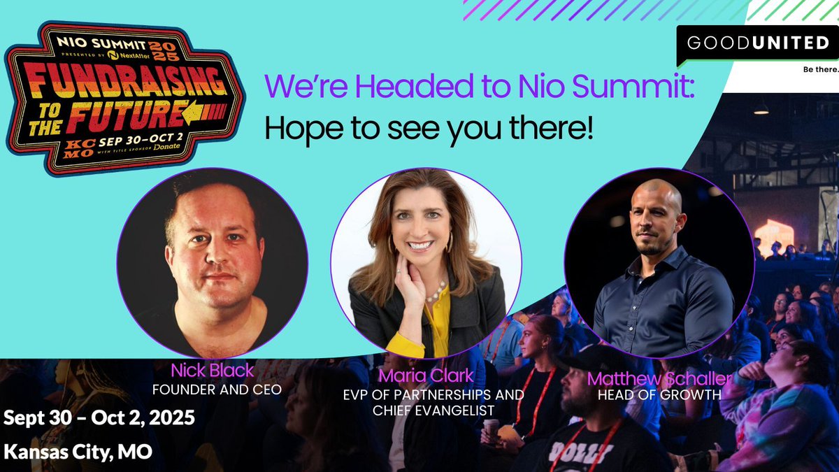 🚀🚀 We’re headed to NIO Summit 2025 (Sept 30–Oct 2, KC)!

Catch Nick Black at the Innovation Showcase (Oct 2, 2:40 PM):

Giving is shrinking. Direct messaging = the future of fundraising.

☕ Coffee or 🎉 after party—let’s meet!

🔗 hubs.ly/Q03K0Zf00