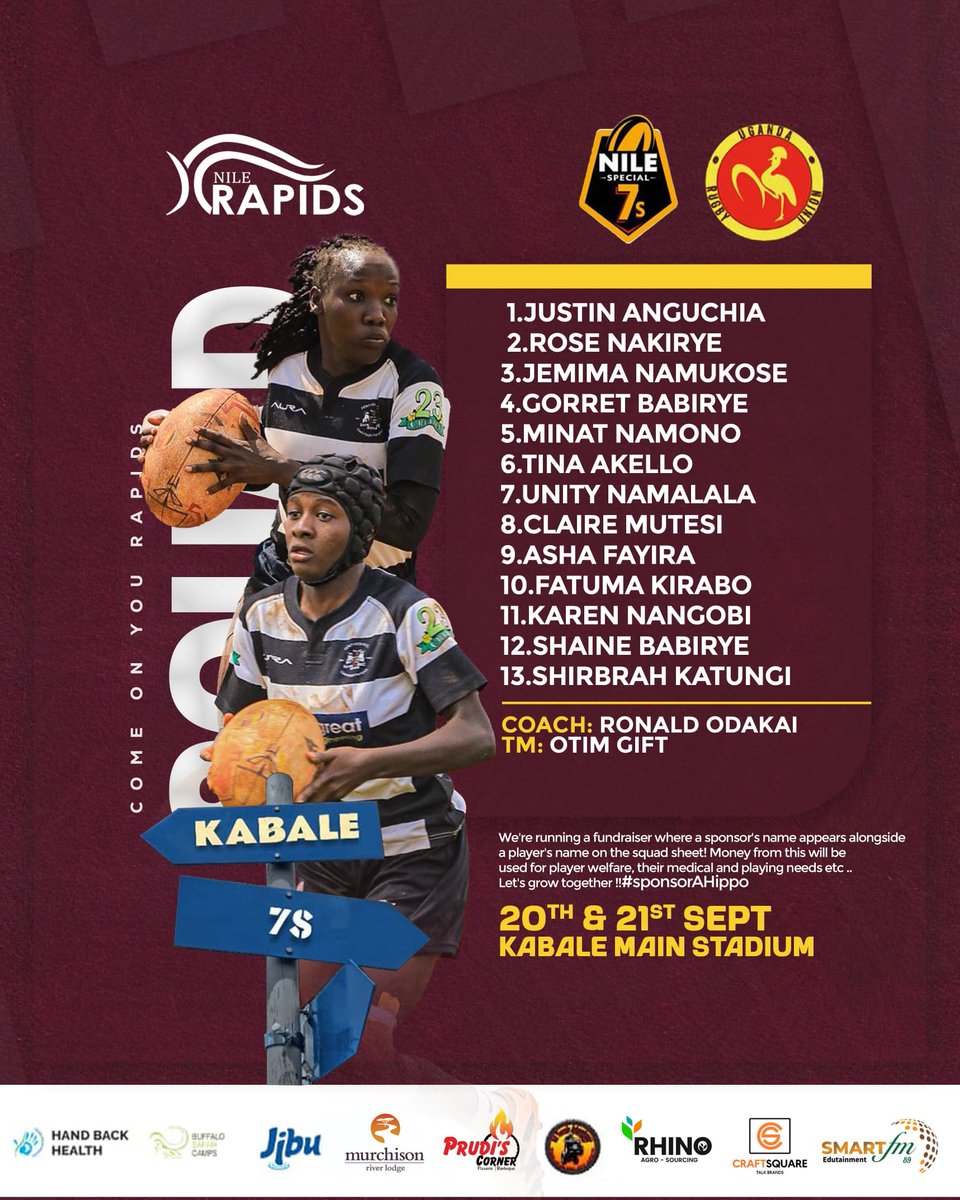 Mbu someone didn't know the defending Rapids <a href="/NileRapidsRFC/">The Nile Rapids RFC</a> were playing this weekend. Weeeeeeeeehhhhh