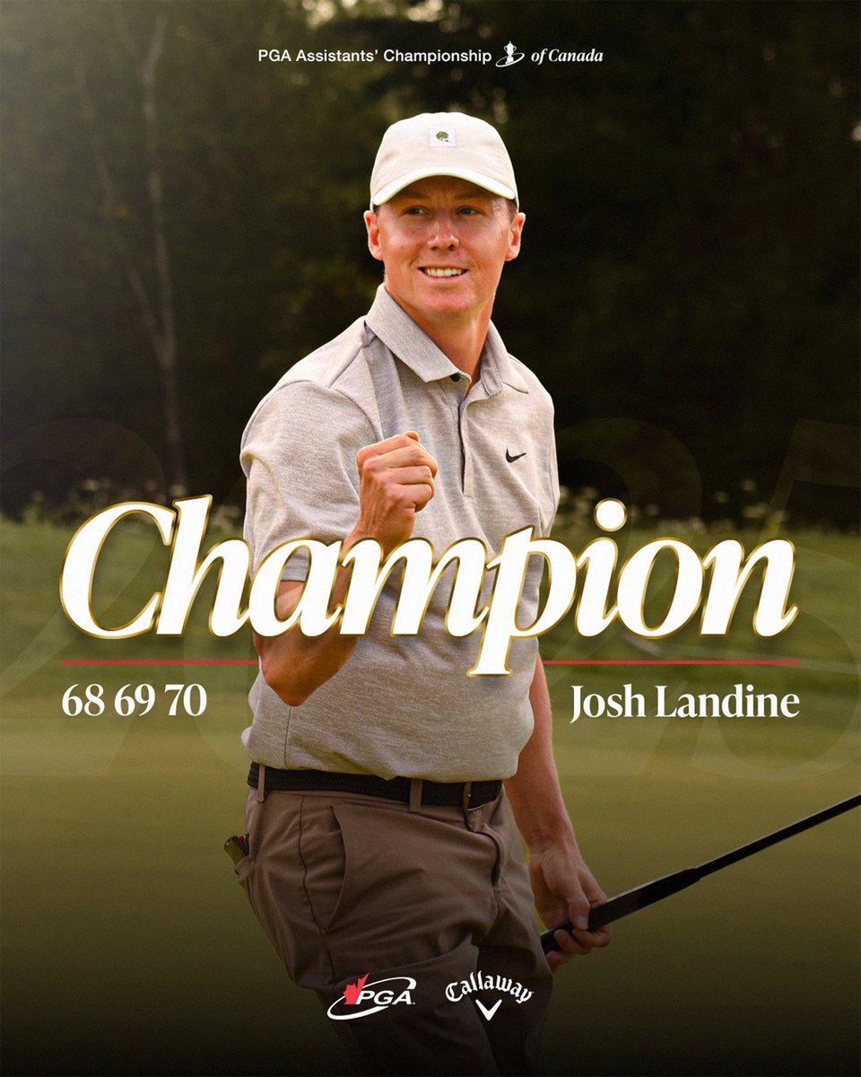 After a chip-in birdie on 18 to force a playoff, Josh Landine wins the 55th PGA Assistants’ Championship of Canada presented by <a href="/CallawayGolf/">Callaway Golf</a> 🏆