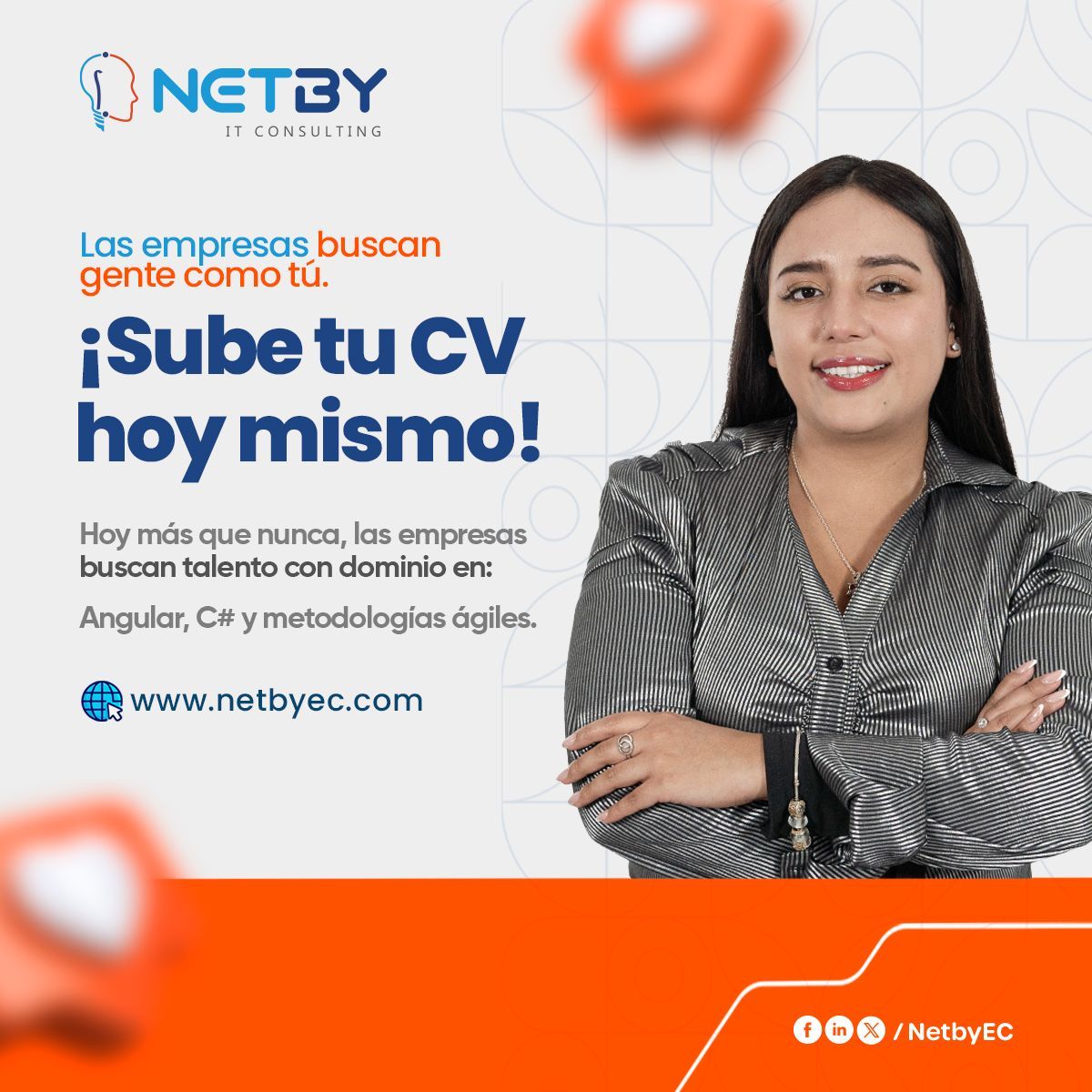 Netbyec's tweet image. 📢 En NETBY conectamos tu perfil con oportunidades reales en empresas que buscan profesionales Fullstack en Ecuador.

👉 ¡Sube tu CV hoy mismo y empieza tu camino en proyectos que transforman!  🔗netbyec.com/trabaja-con-no…

#NetbyEC #Fullstack   #CSharp #OportunidadesLaborales