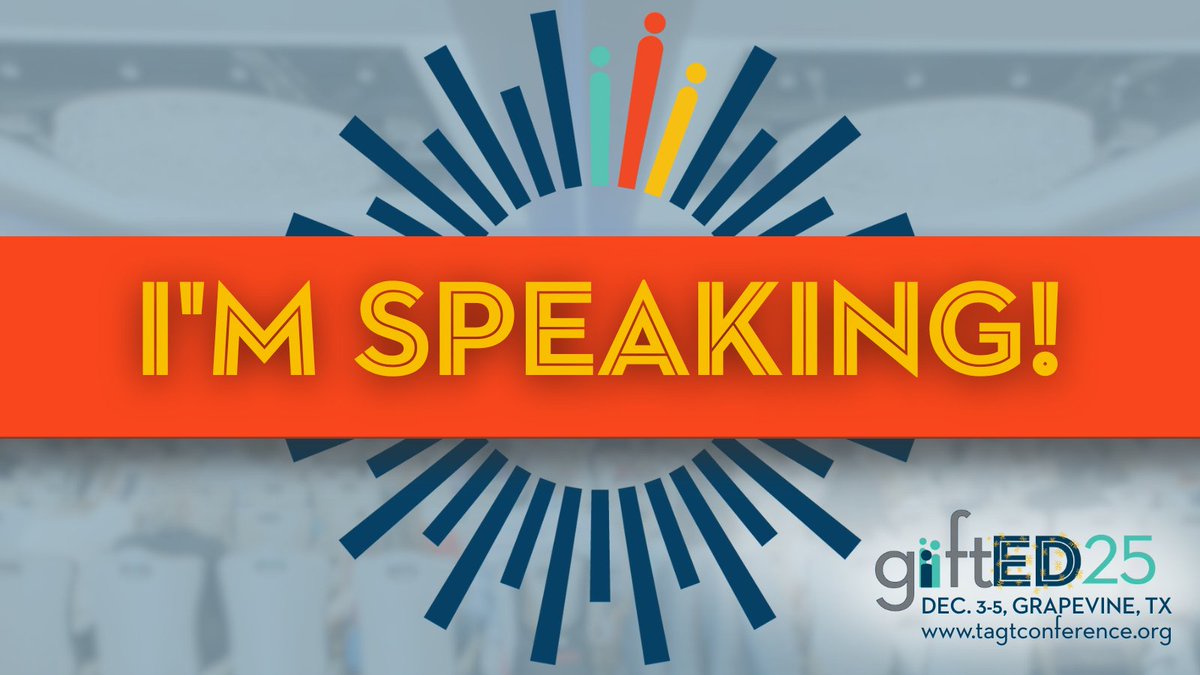 MsBisAWESOME's tweet image. I’m presenting at #giftED25! Join me and other passionate advocates Dec.  3-5 in Grapevine, TX, as we share gifted education strategies at this  one-of-a-kind professional learning experience. @txgifted #tagt  @theproject_edu tagtconference.org