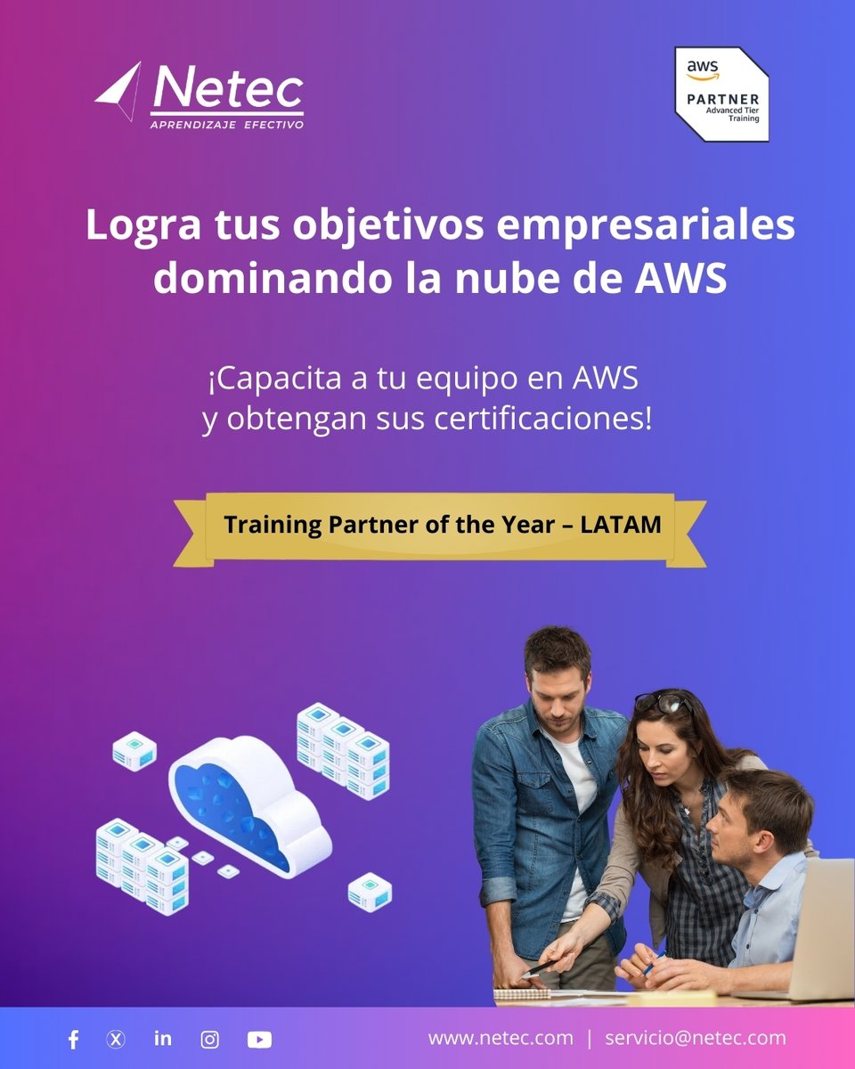 netec's tweet image. ¡Dominen AWS con Skill Builder y descubran un mundo de posibilidades infinitas en la nube! ☁️💻
Solicita información aquí 👉 hubs.la/Q03J_pYj0
Conviértanse en expertos con AWS Jam. 🕹️
#Netec #SkillBuilder