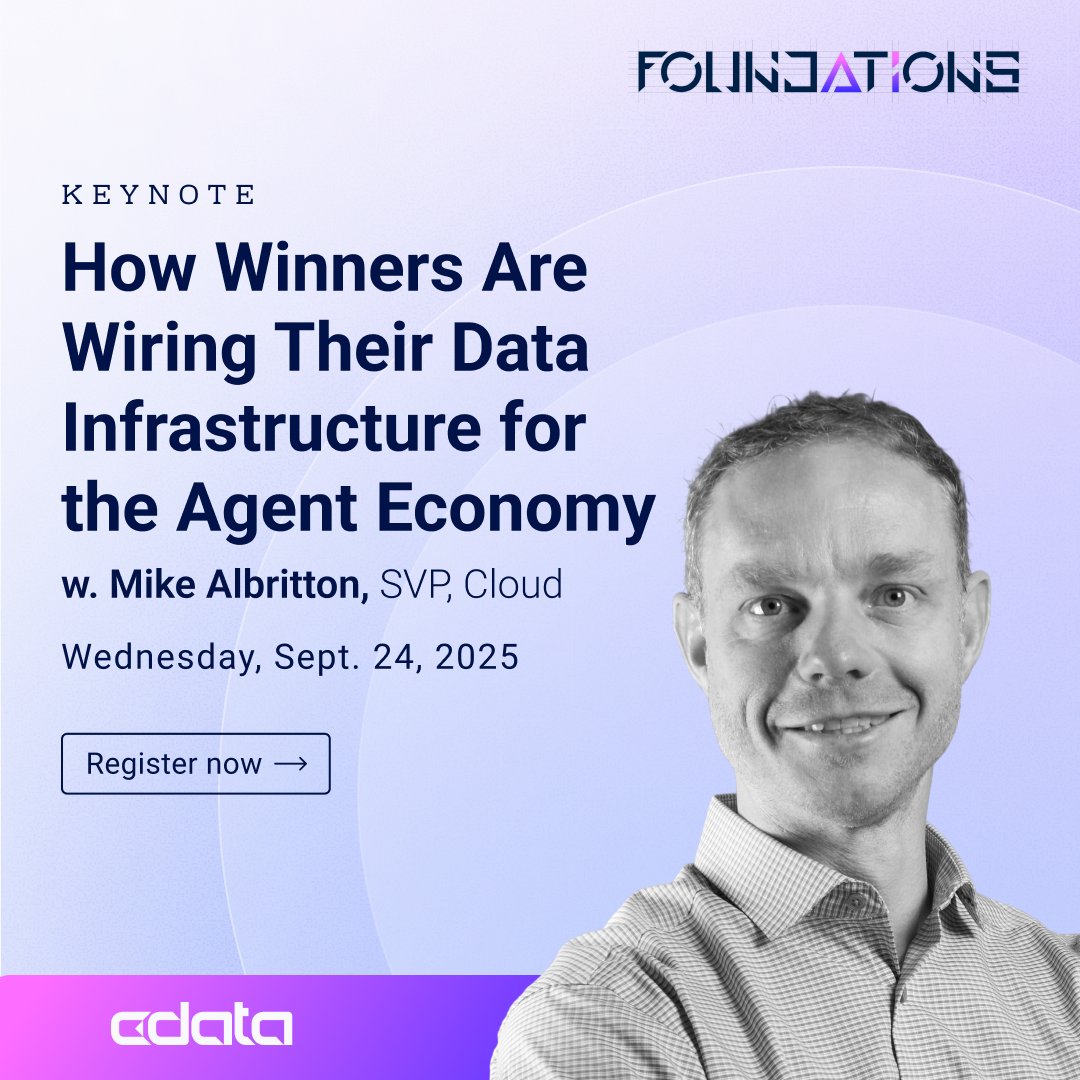 cdatasoftware's tweet image. Connecting #AI to #EnterpriseData is one of today’s biggest challenges. Without trusted, real-time access, projects stall.
At #CDataFoundations, SVP Cloud Mike Albritton joins the Day 2 keynote to share what we’ve learned from real-world AI connectivity: bit.ly/3INesu8