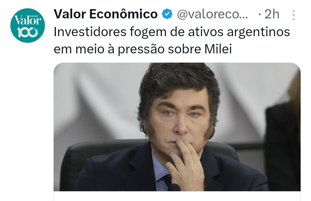 Ué, mas a imprensa falava que o Milei estava no caminho certo.