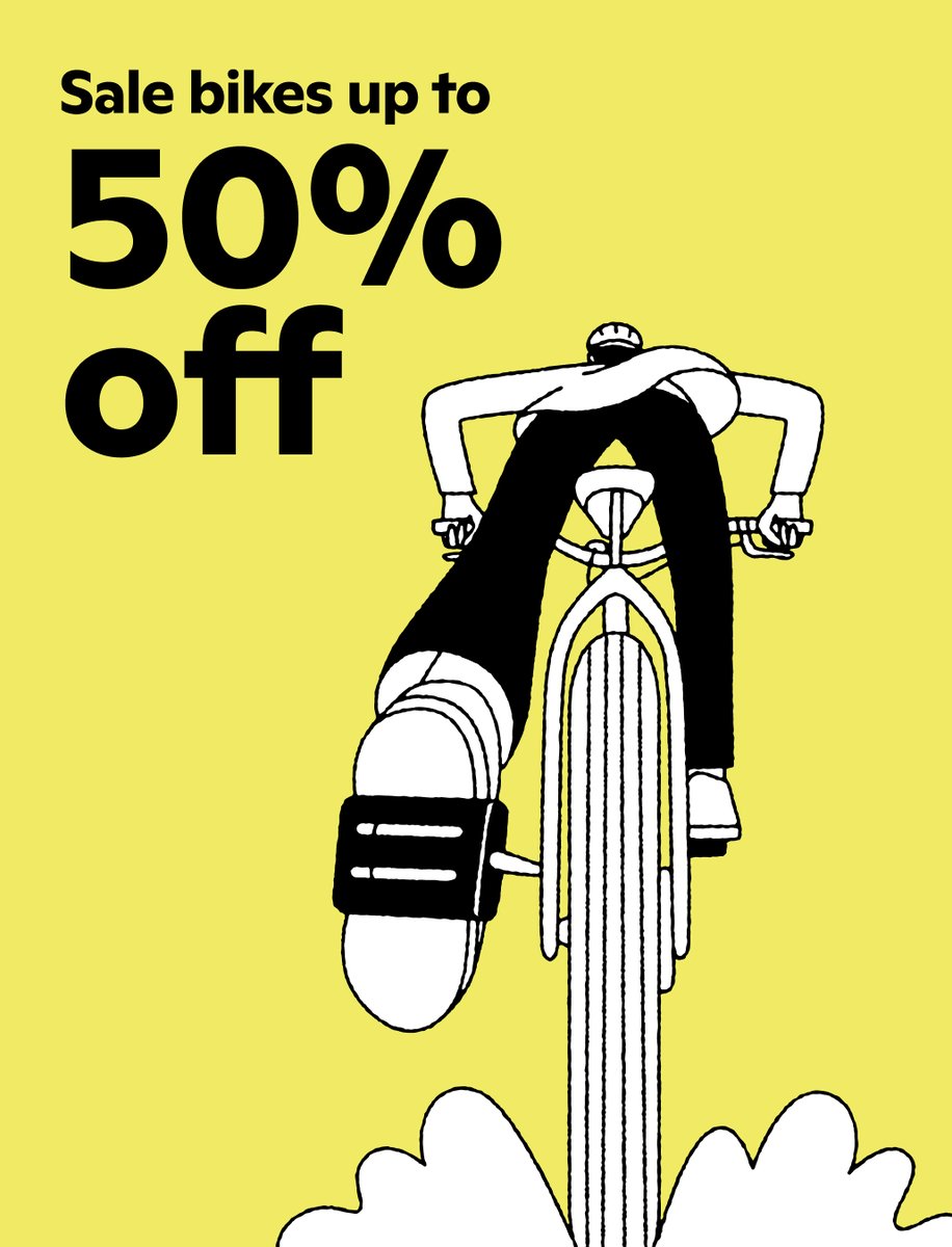 Nobody likes half of anything...unless it's savings! Save up to 50% on select bikes while supplies last! Get the deal only at ow.ly/HMJ650WXEsA

 #BikeSale #CyclingDeals #SaveOnBikes #RideMore #BikeSavings #SchwinnBikes