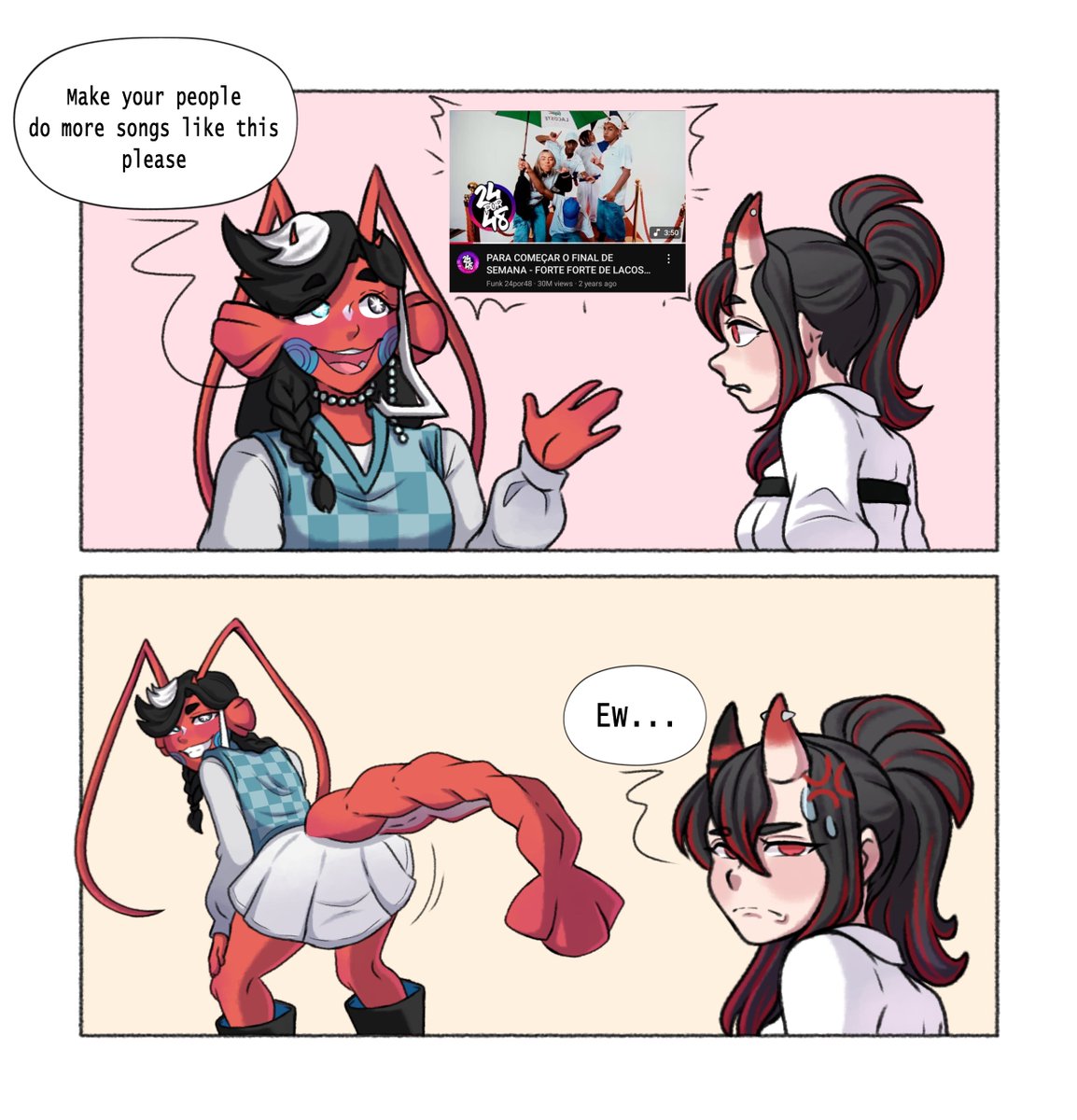 A gift for the lobster.
Why would you even enjoy that type of music tho...?
🎨: @/Gleicinha_Pum
<a href="/thebo0boo/">🦞 BooBoo 🌊 Lobster Vtuber</a>