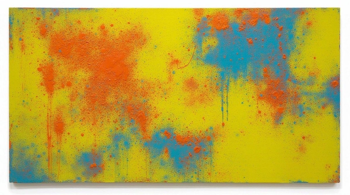 mylinali's tweet image. From time to time there is time for #painting. Acrylic #abstraction in size; 200 X 100 cm. now decorates my gallery studio.