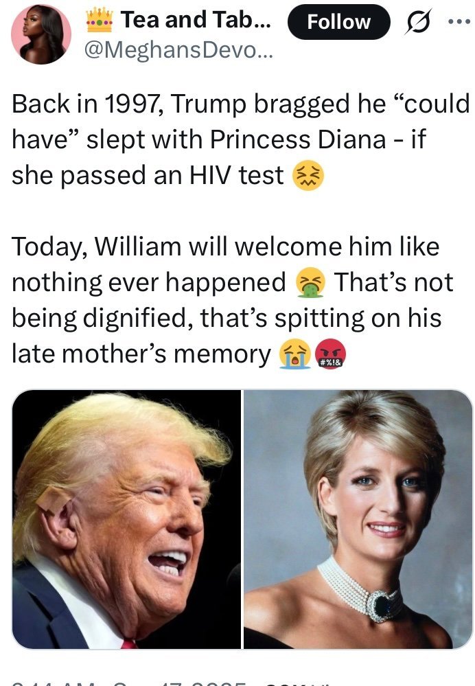 <a href="/SussexHenryVIII/">Henry VIII</a> Made all the more nauseating to see William behave this way with a man who insulted his Mother after her death. 

Shame on William. 

<a href="/KensingtonRoyal/">The Prince and Princess of Wales</a>