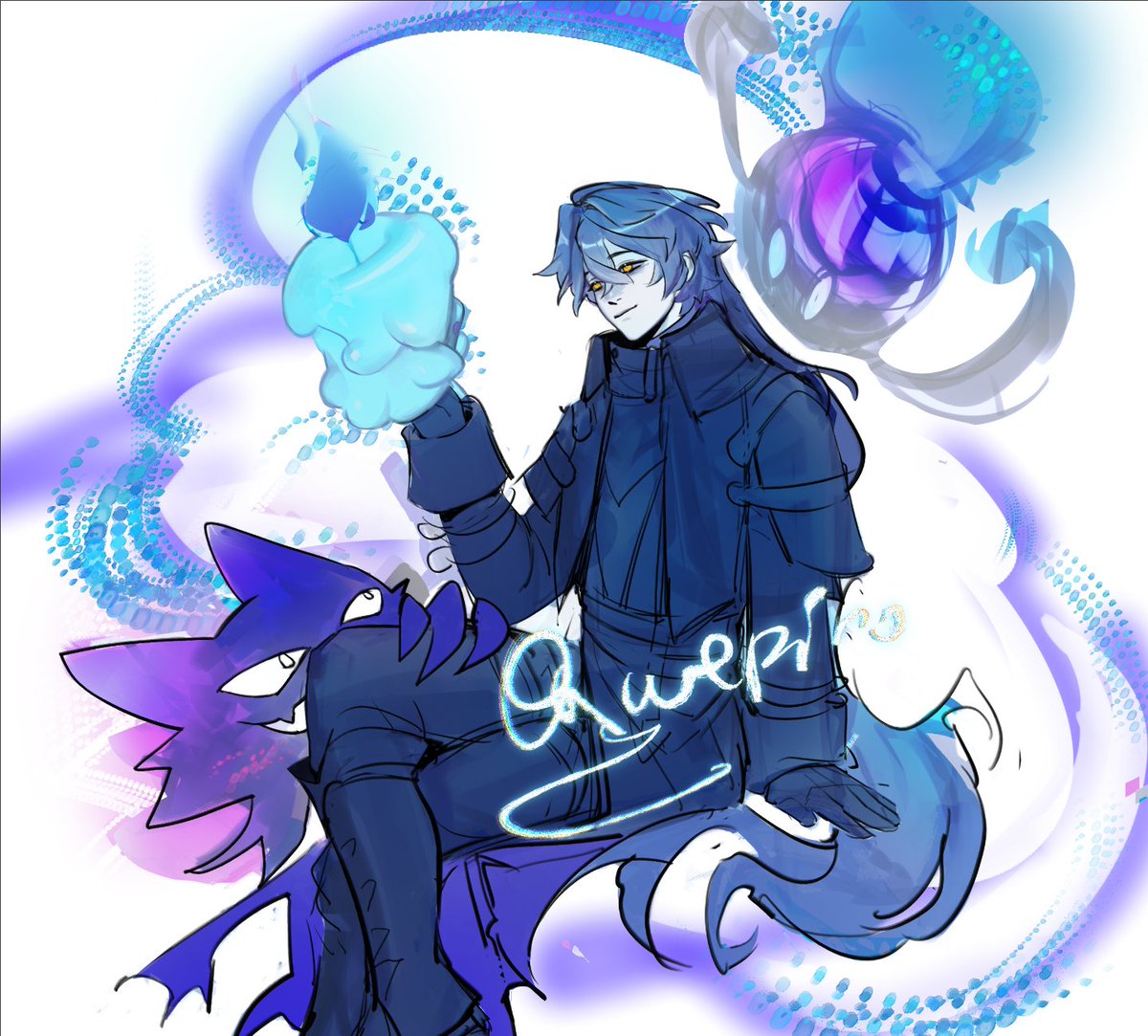 I believe he can hear them too 👻#wip #flins #GenshinImpact #Pokemon